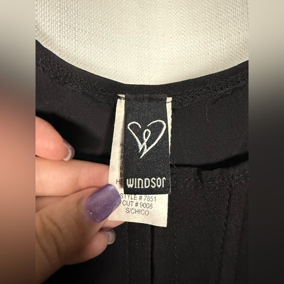 Windsor Sweet And Sassy Square Neck Black Corset Mini Dress Small - Picture 6 of 10